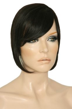 Human Hair Top Piece with Fringe 500 - Colour 1B