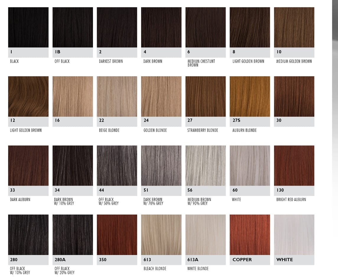 Hairpiece Color Chart